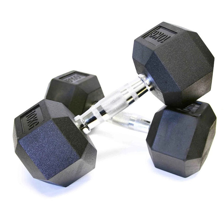 DUMBBELL RUBBER HEX