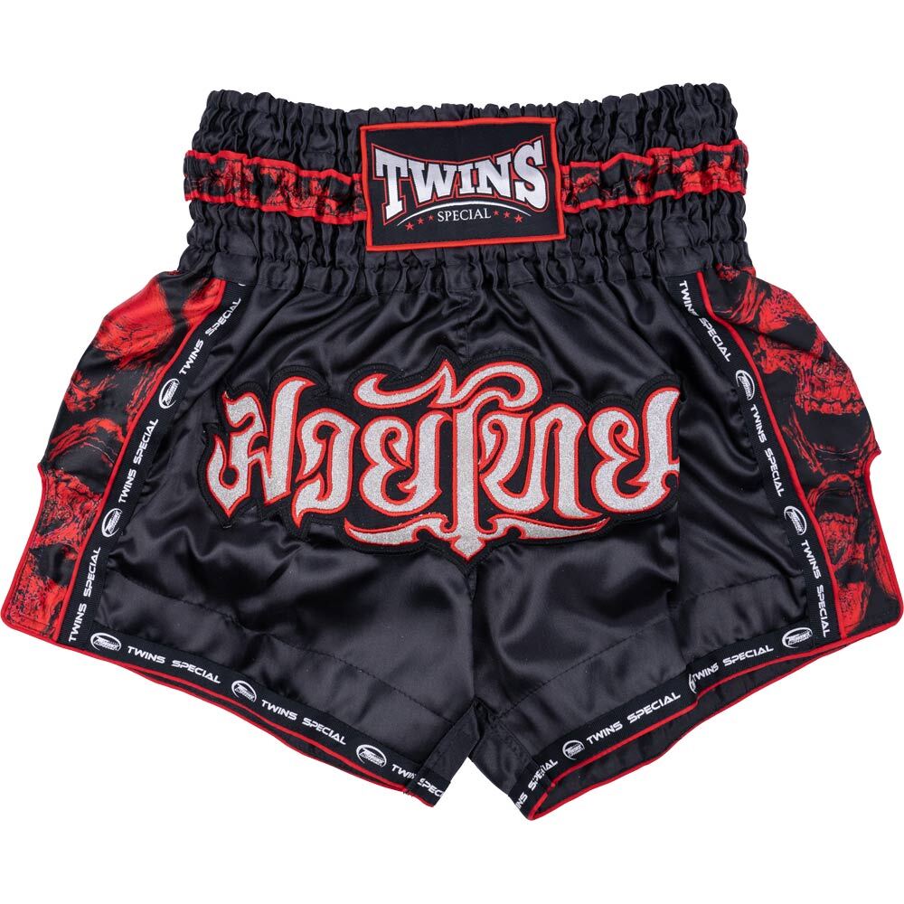 Twins skll Muay thai shorts front