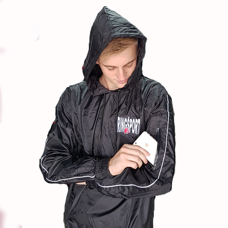 Sauna suit with phone pocket
