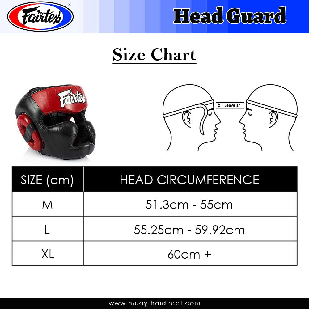 Fairtex HG13 size chart
