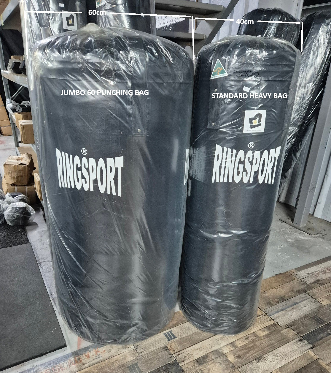 Two Ringsport jumbo heavy punching bags 