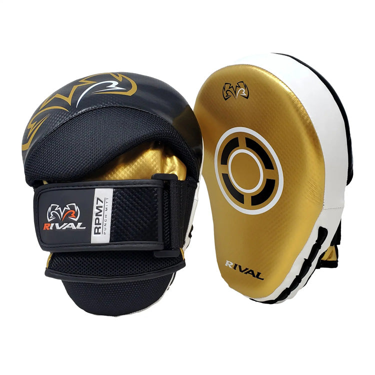 Rival Fitness Plus Punch Mitts - RP7 Gold black