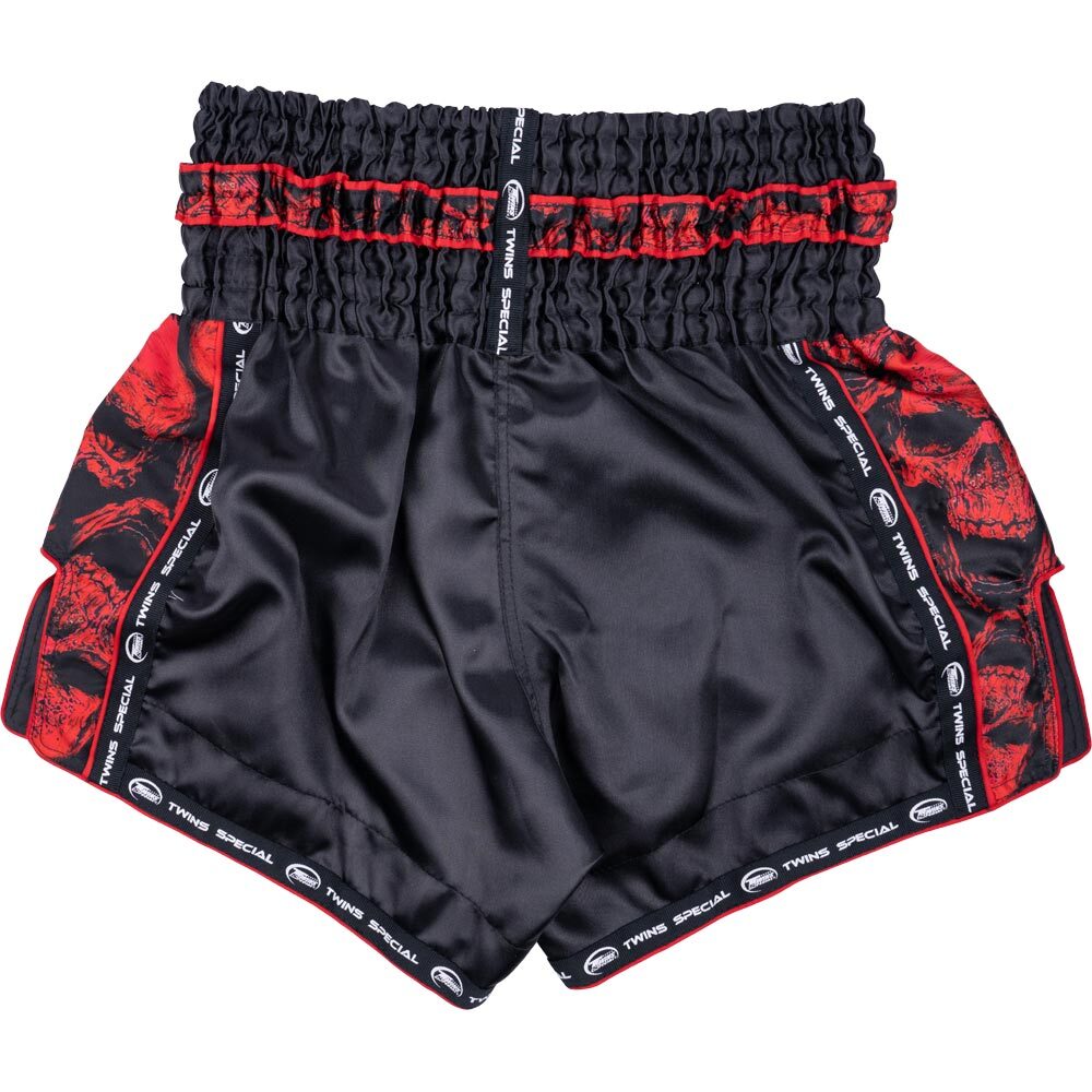 Twins skll Muay thai shorts back