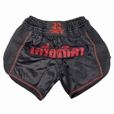 Power Muay Thai shorts black red