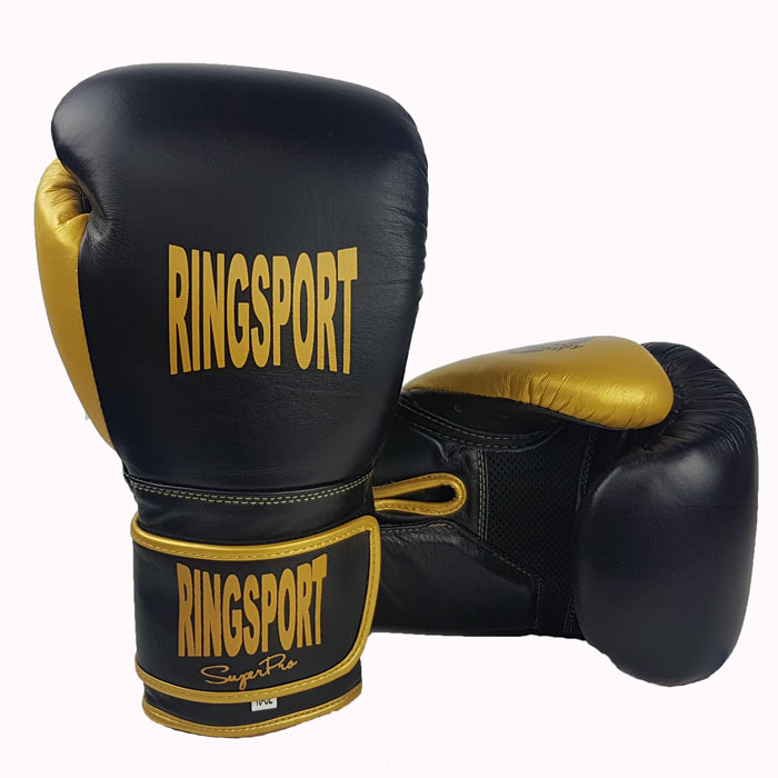 Super pro gel boxing gloves gold/white