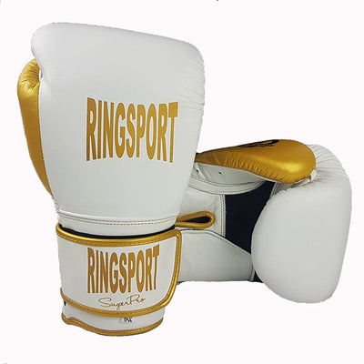 Super pro gel boxing gloves gold/white
