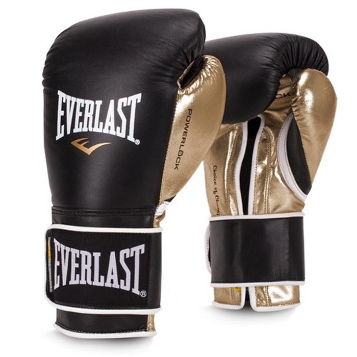 Everlast power lock boxing glove Gold Black