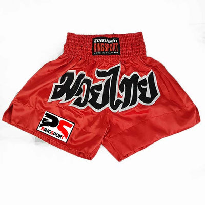 Basic muay thai shorts red