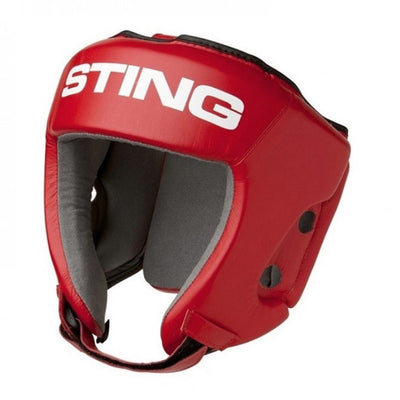 Sting AIBA approved boxing head guard Red